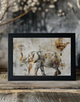 Poster - Elephant Animal Vintage Art Illustration Wallart 08