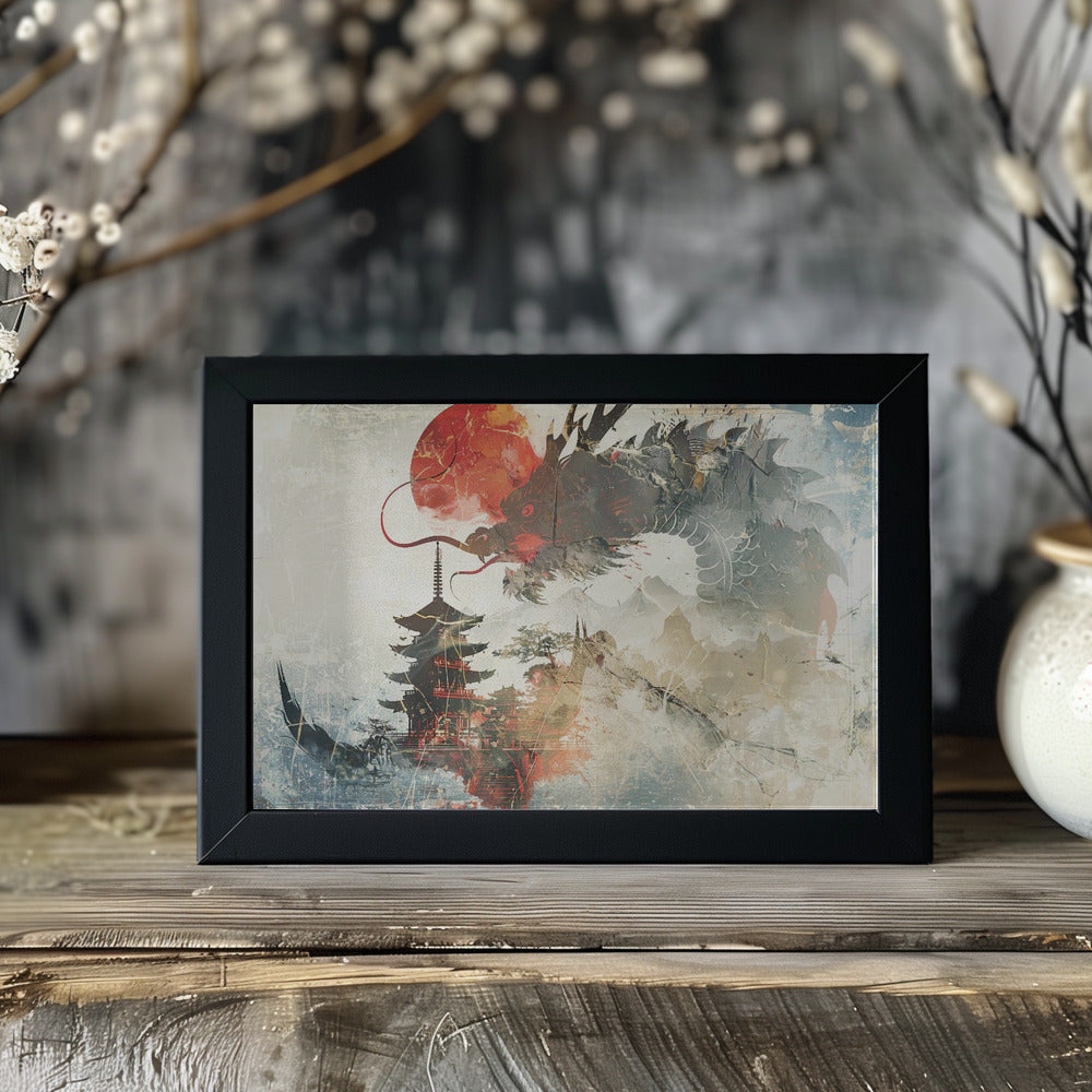 Plakat - Japan Ink Art Illustration Wallart 24