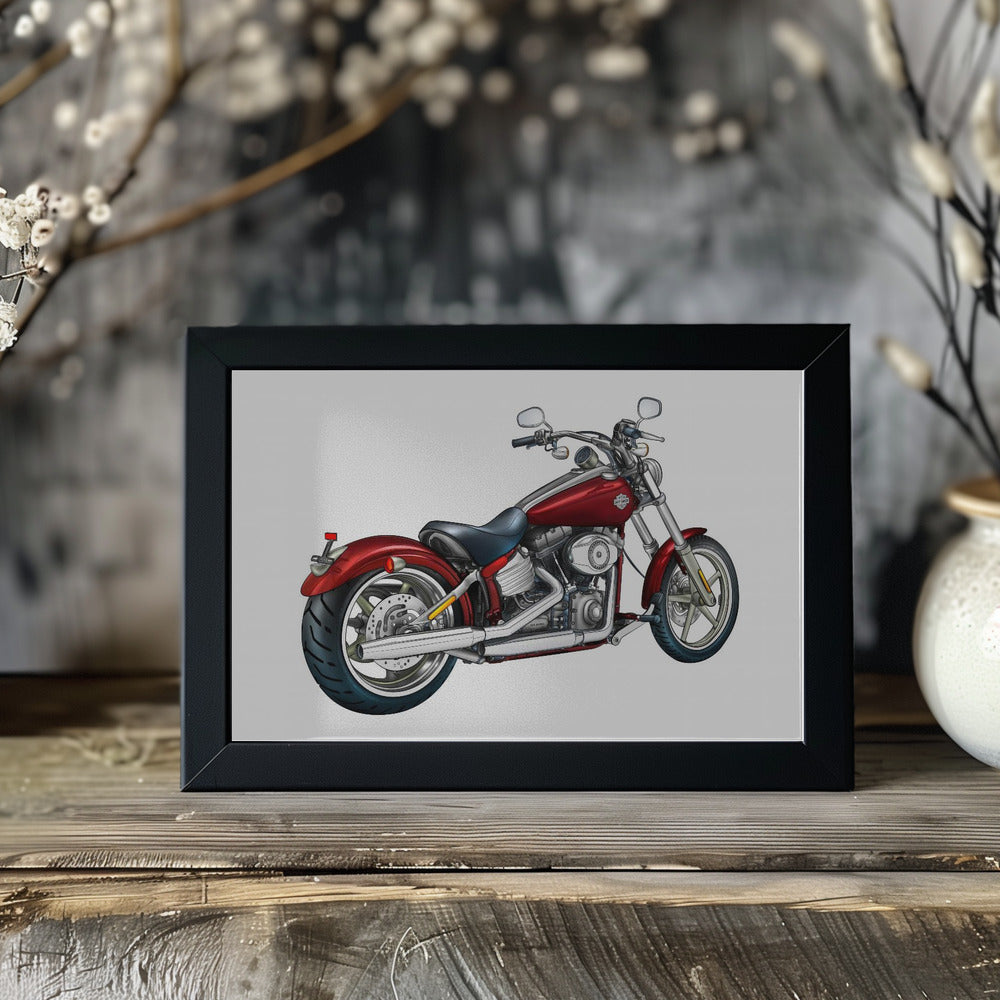 Poster - Red Motorbike 04