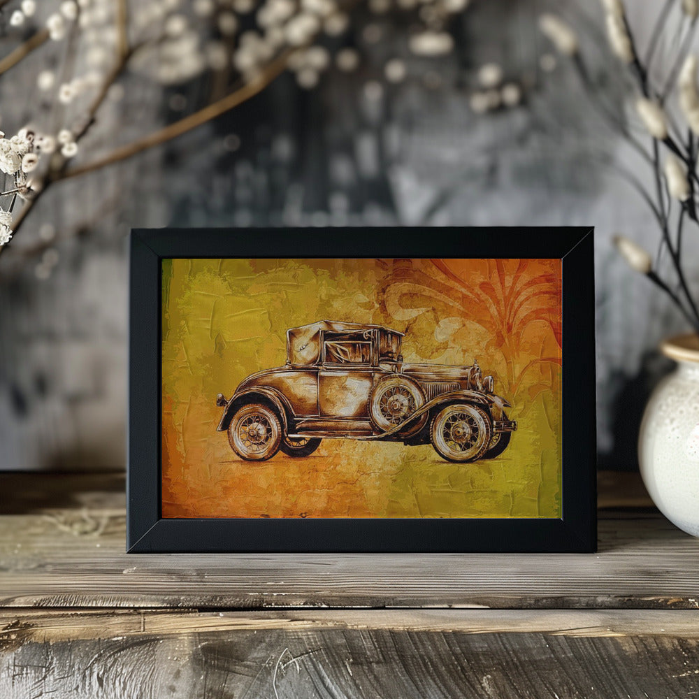 Poster - Classic Car - Sepia Illustration 81