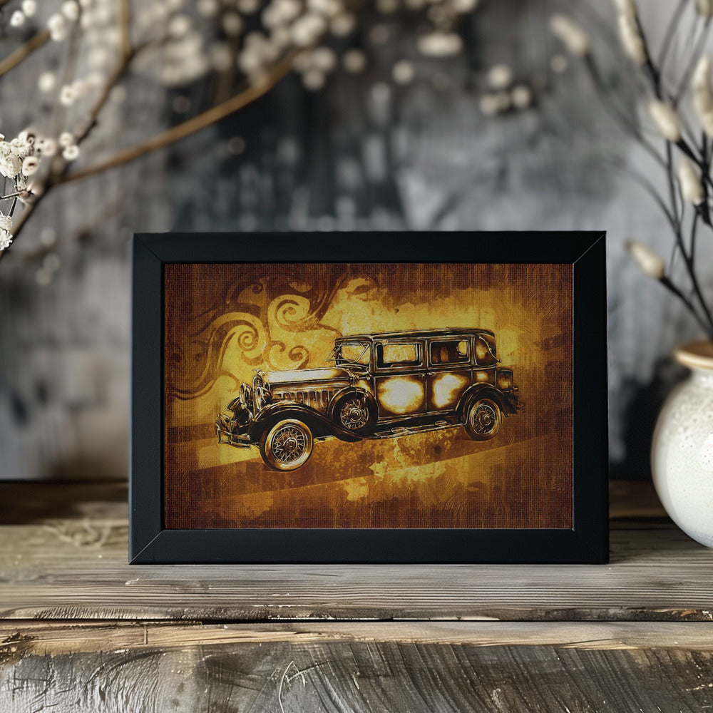 Plakat - Classic Car - Sepia Illustration 85