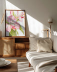 Poster - Pink watercolor alstroemeria