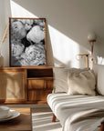 Poster - Smile and dream peonies BW