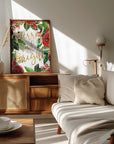 Poster - Merry and bright holiday roses