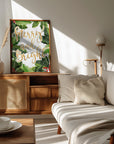 Poster - Merry and bright holly floral art