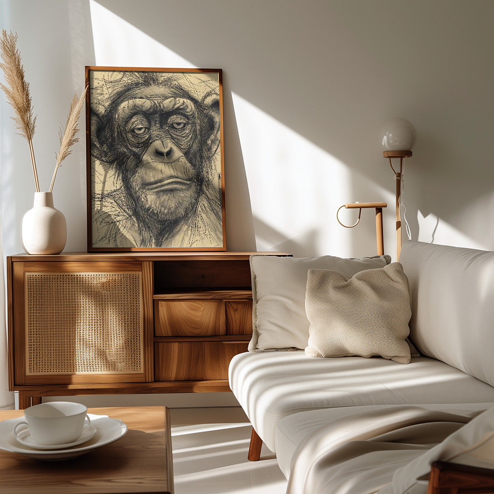 Poster - Monkey drawing