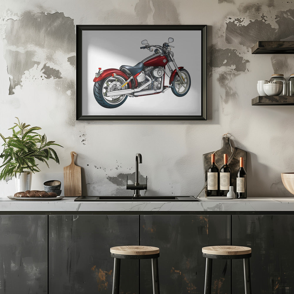 Poster - Red Motorbike 04