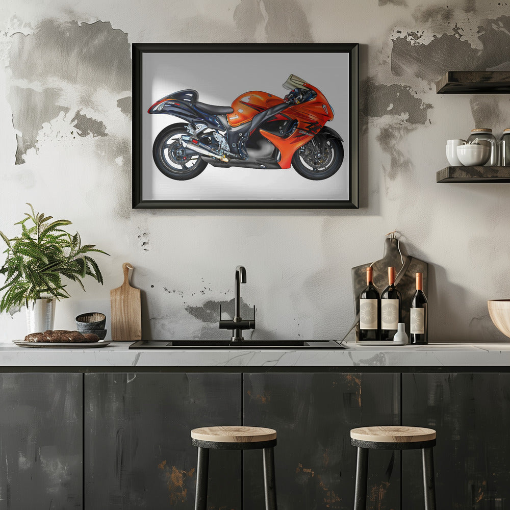 Poster - Motorbike red 03