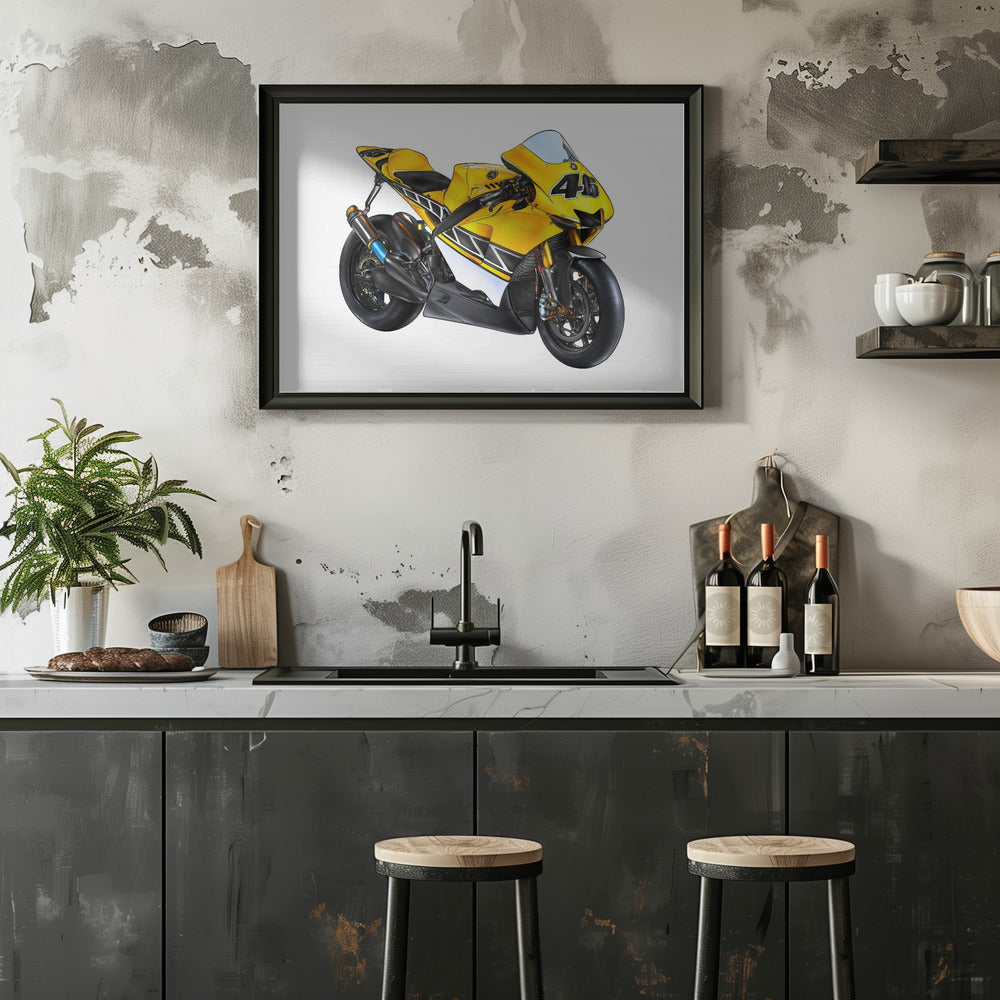 Plakat - Motorbike Yellow