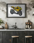 Plakat - Motorbike Yellow