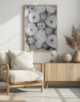 Poster - Scattered ranunculus grayscale I