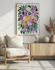 Plakat - Urja loose floral watercolor bouquet