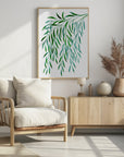 Poster - Cascading watercolor eucalyptus