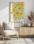 Poster - Watercolor California poppies quad 3