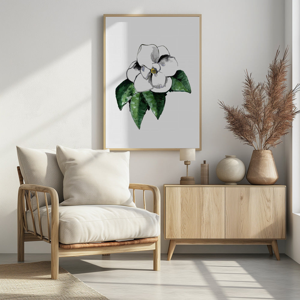 Plakat - White magnolia