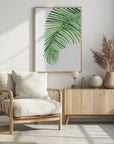 Poster - Palm leaf in loose watercolor