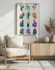 Plakat - Collection of cacti