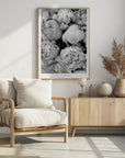 Poster - Smile and dream peonies BW