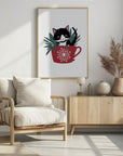 Poster - My cat Coco in a holiday mug