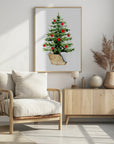 Plakat - Cozy watercolor Christmas tree