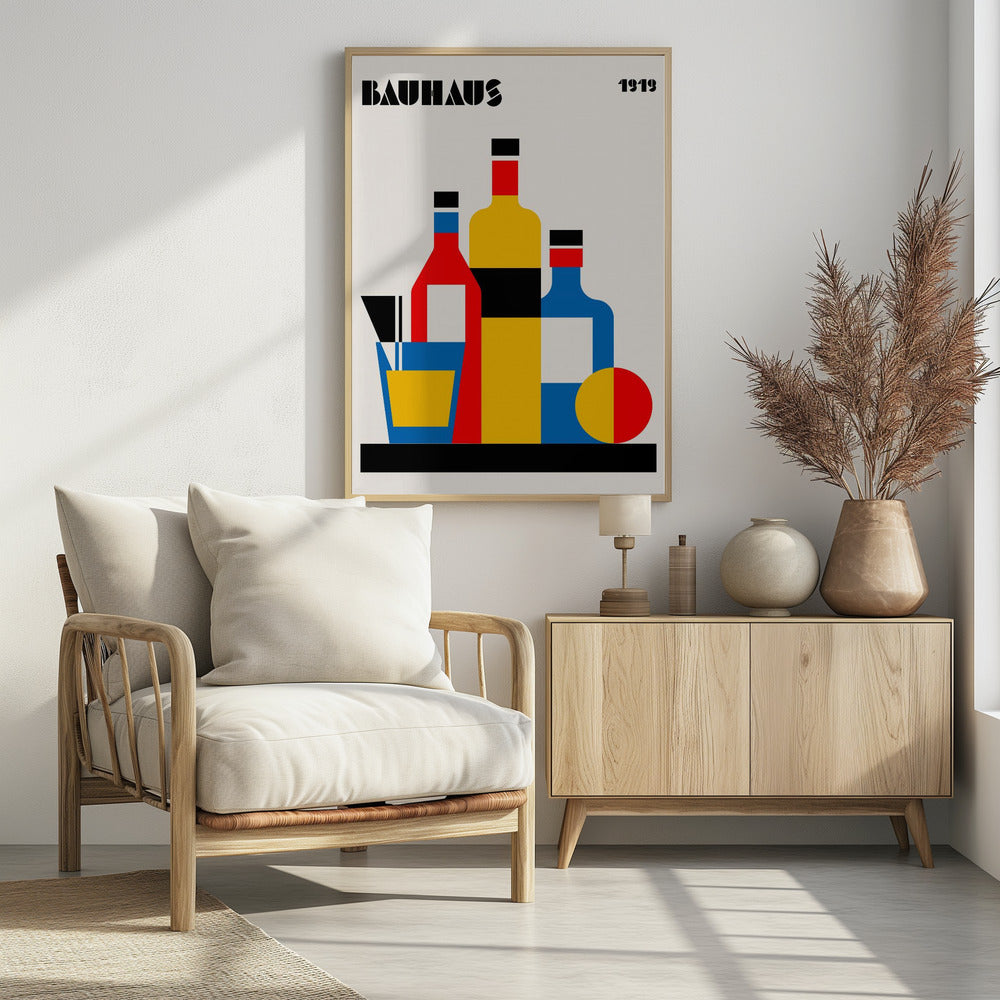 Plakat - Bauhaus Wine Print