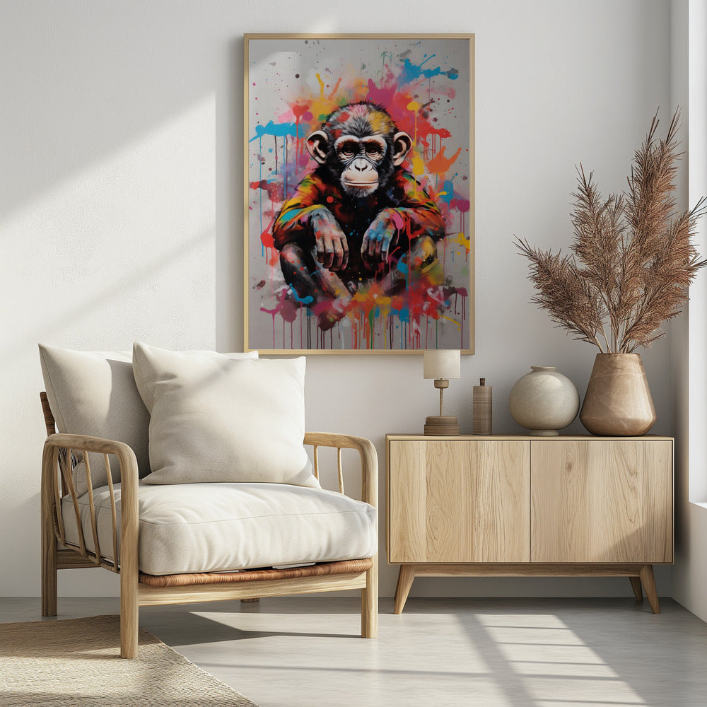 Plakat - Monkey Pop Art