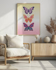 Poster - Colorful floral butterflies II