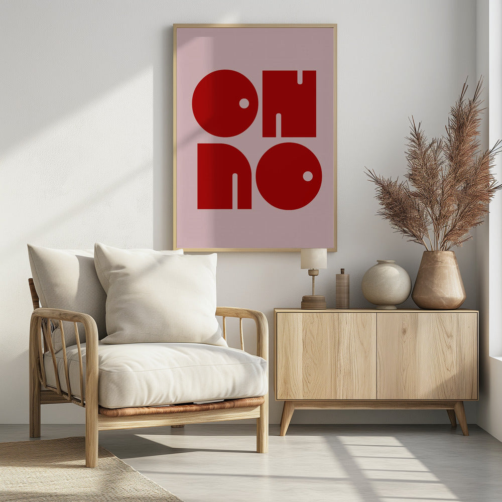 Plakat - Oh No Pink Red.psdratio 3x4 Print By Bohonewart