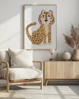 Plakat - Cute Sitting Leopard