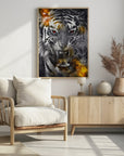 Poster - Tiger Animal Vintage Art Illustration Wallart 07