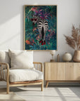 Poster - Tropical Floral Jungle - zebra in heels 2