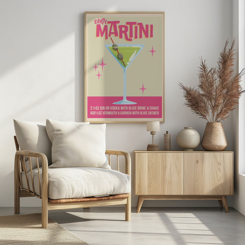 Plakat - Dirty Martini Cocktail art