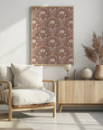 Poster - Boho Orchid Tiles Pattern