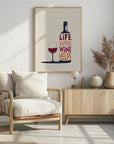 Plakat - Life Happens, Wine Helps - Wine Quote