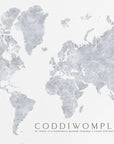 Plakat - Coddiwomple world map