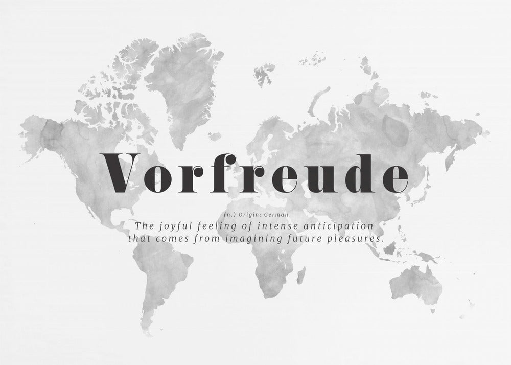 Plakat - Vorfreude world map