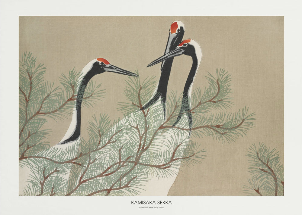 Plakat - Cranes From Momoyogusa