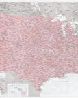 Plakat - Highly detailed map of the United States, Gopi