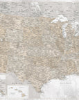 Plakat - Highly detailed map of the United States, Kacia