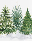 Poster - Three watercolor Christmas trees