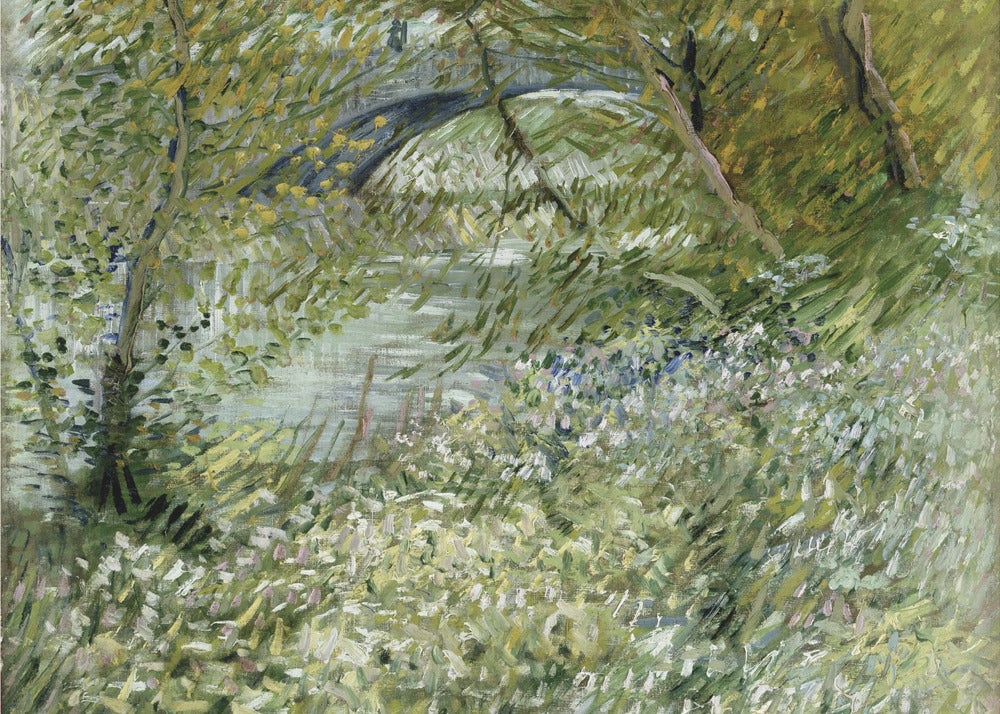 Poster - Vincent Van Gogh&#39;s River Bank In Springtime (1887)