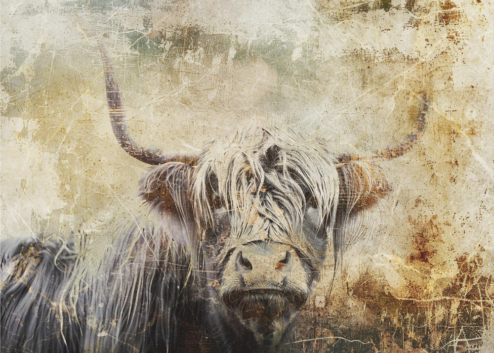 Poster - Cow Highland Illustration Art 03