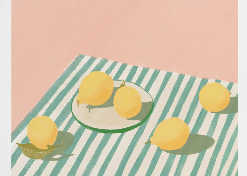 Plakat - Lemons and stripes