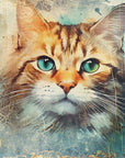 Plakat - Cat Animal Vintage Art Illustration Wallart 02