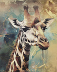 Plakat - Giraffe Animal Vintage Art Illustration Wallart 06