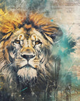 Poster - Lion Animal Vintage Art Illustration Wallart 04