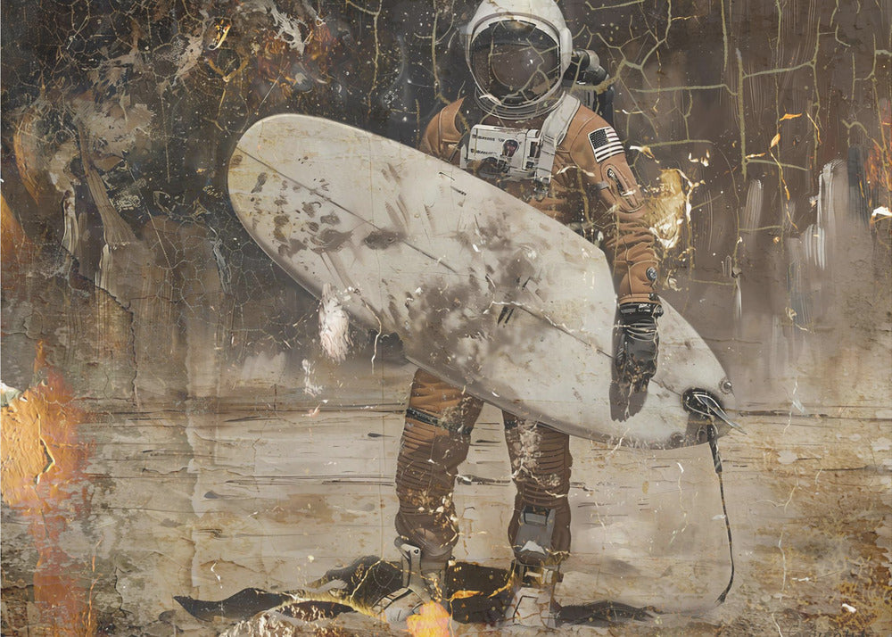 Plakat - Astronaut Vintage Art Illustration Wallart 19