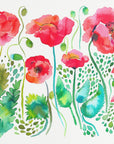 Poster - Red Spring Poppies Meadow