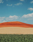 Plakat - Red Mountain and Crops 02