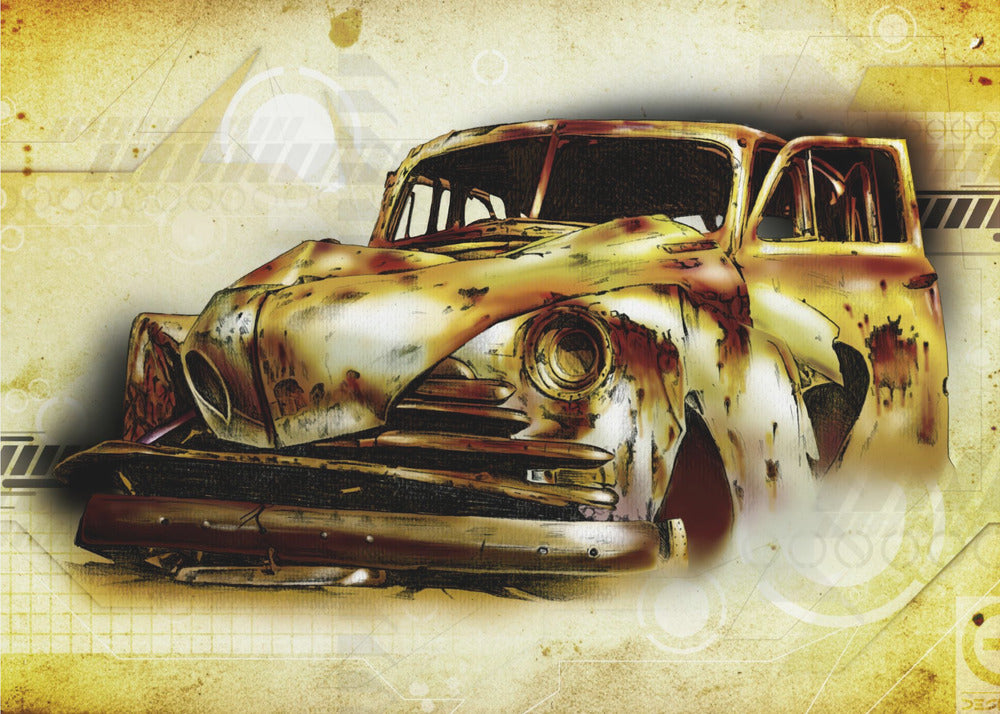 Plakat - Retro car Rusty